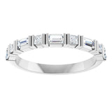 14K White 3/8 CTW Natural Diamond Anniversary Band
