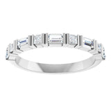 14K White Gold 3/8 CTW Natural Diamond Anniversary Band