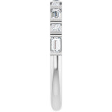 14K White Gold 3/8 CTW Natural Diamond Anniversary Band