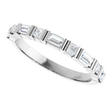14K White Gold 3/8 CTW Natural Diamond Anniversary Band