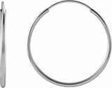 Sterling Silver 20 mm Tube Hoop Earrings