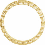 18K Yellow Gold 2.9 mm Textured Band Size 7