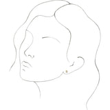 14K Yellow Gold 1/5 CTW Natural Diamond Domed Stud Earring
