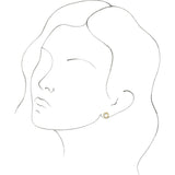 14K Yellow Gold .07 CTW Natural Diamond Circle Earrings  