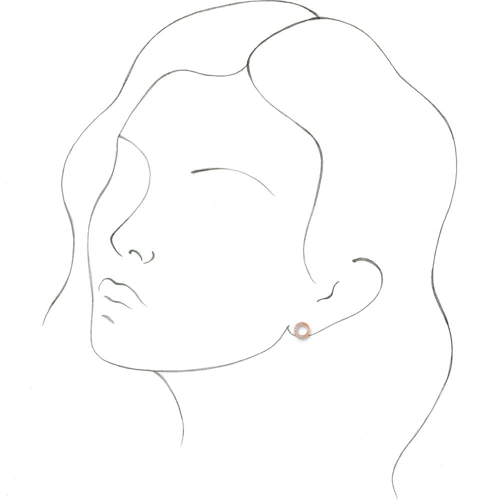 14K Rose Gold .07 CTW Natural Diamond Circle Earrings  