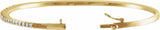 14K Yellow 1 CTW Natural Diamond 7" Bangle Bracelet