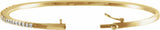 14K Yellow Gold 1 CTW Natural Diamond 7" Bangle Bracelet