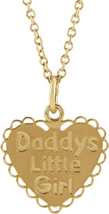 14K Yellow "Daddy's Little Girl" 15" Necklace