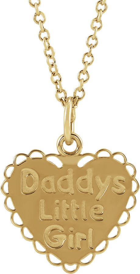 14K Yellow "Daddy's Little Girl" 15" Necklace