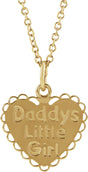 14K Yellow "Daddy's Little Girl" 15" Necklace