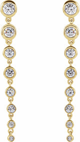 14K Yellow 1 3/4 CTW Lab-Grown Diamond Earrings