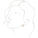 14K Yellow Gold 1/6 CTW Natural Diamond Circle Earrings