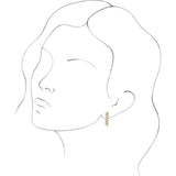 14K Yellow Gold 1/3 CTW Natural Diamond Bezel-Set Bar Earrings