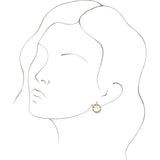 14K Yellow Circle Dangle Earrings