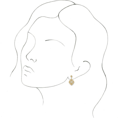14K Yellow Gold 3/8 CTW Natural Diamond Vintage-Inspired Earrings
