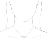 Sterling Silver Cultured White Freshwater Pearl Bar 18" Necklace