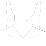 14K Yellow 1/8 CTW Natural Diamond Bar 18" Necklace