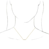 14K Yellow Gold 1/8 CTW Natural Diamond Bar 18" Necklace