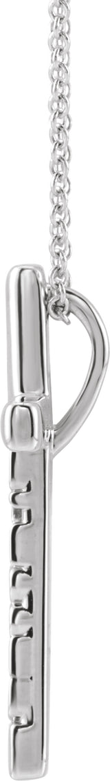 Sterling Silver Blessed Cross 16-18" Necklace