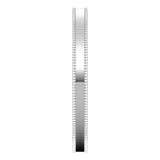 Platinum 2 mm Milgrain Comfort-Fit Flat Band