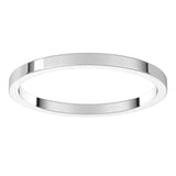 14K White Gold 1.5 mm Flat Band Size 4