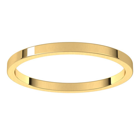 14K Yellow Gold 1.5 mm Flat Band Size 4