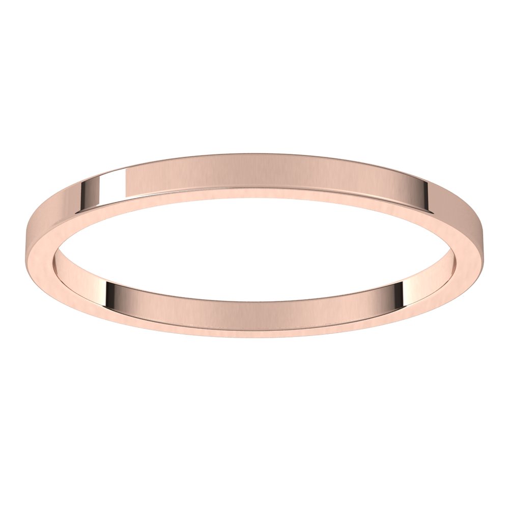 14K Rose Gold 1.5 mm Flat Band Size 4