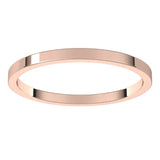 14K Rose 1.5 mm Flat Band