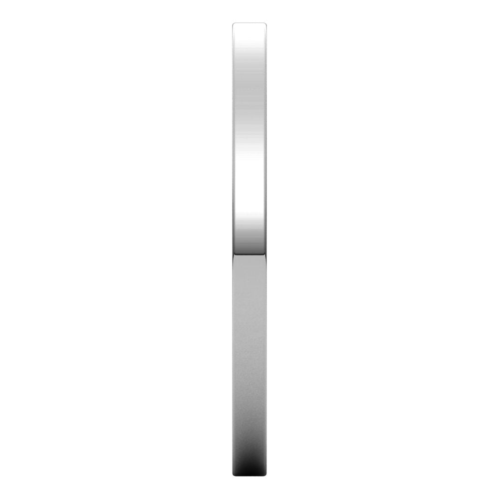 14K White Gold 1.5 mm Flat Band Size 4