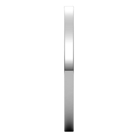 14K White 1.5 mm Flat Band Size 10