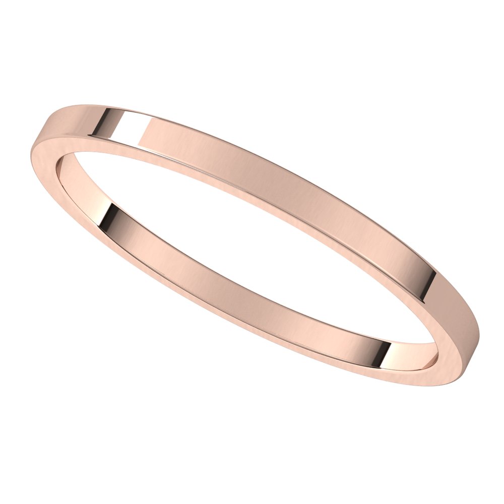 14K Rose 1.5 mm Flat Band