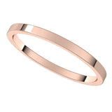 14K Rose 1.5 mm Flat Band