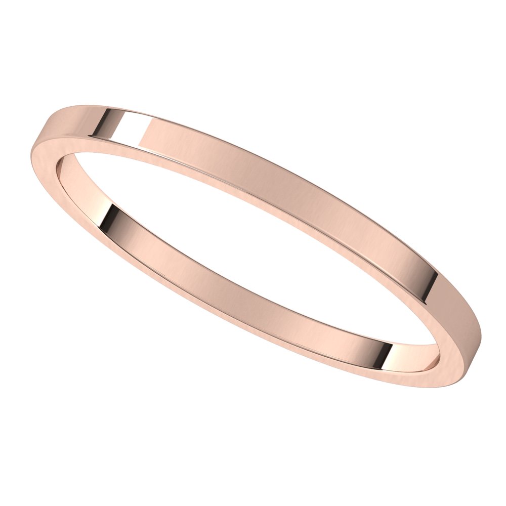 14K Rose Gold 1.5 mm Flat Band Size 4