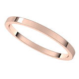 14K Rose Gold 1.5 mm Flat Band Size 4