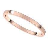 10K Rose 1.5 mm Flat Band Size 10