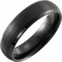 Black PVD Tungsten 6 mm Beveled Satin Band Size 7.5