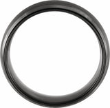 Black PVD Tungsten 6 mm Beveled-Edge Comfort-Fit Band