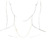 14K Yellow Gold Off-Center Sideways Cross 16" Necklace  