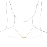 14K Yellow 1/5 CTW Natural Diamond Bar 16-18" Necklace