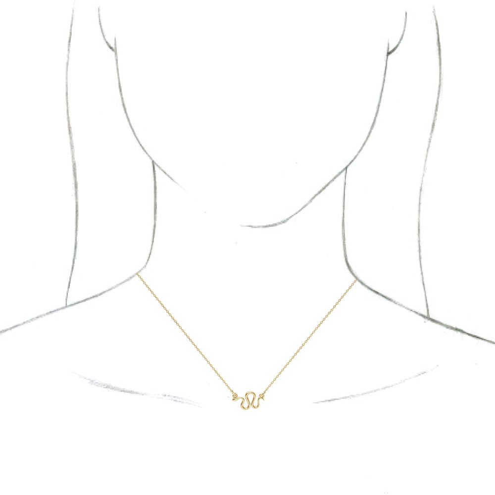 14K Yellow Snake 16-18" Necklace