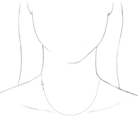 Sterling Silver .04 CTW Natural Diamond Off-Center Sideways Cross 16" Necklace  