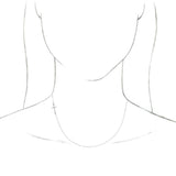 14K White Gold .04 CTW Natural Diamond Off-Center Sideways Cross 16" Necklace  