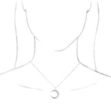 14K Yellow Crescent Moon Pendant