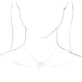 14K Yellow Interlocking Circle 16-18" Necklace