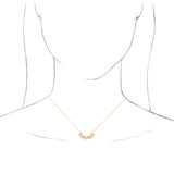 14K Yellow Curved Bar 16-18" Necklace