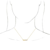 14K Yellow 1/5 CTW Natural Diamond Bar 16-18" Necklace