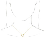 14K Yellow Milgrain Sun 16-18" Necklace