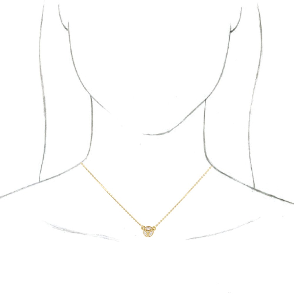 14K Yellow 1/5 CTW Natural Diamond 16-18" Necklace