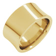 10K Yellow Gold 10 mm Comfort-Fit Concave Band Size 4.5