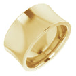 14K Yellow 10 mm Comfort-Fit Concave Band Size 6